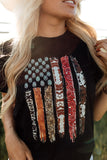 Black Western American Flag Graphic Tee - Aaria Tees Aaria Tees
