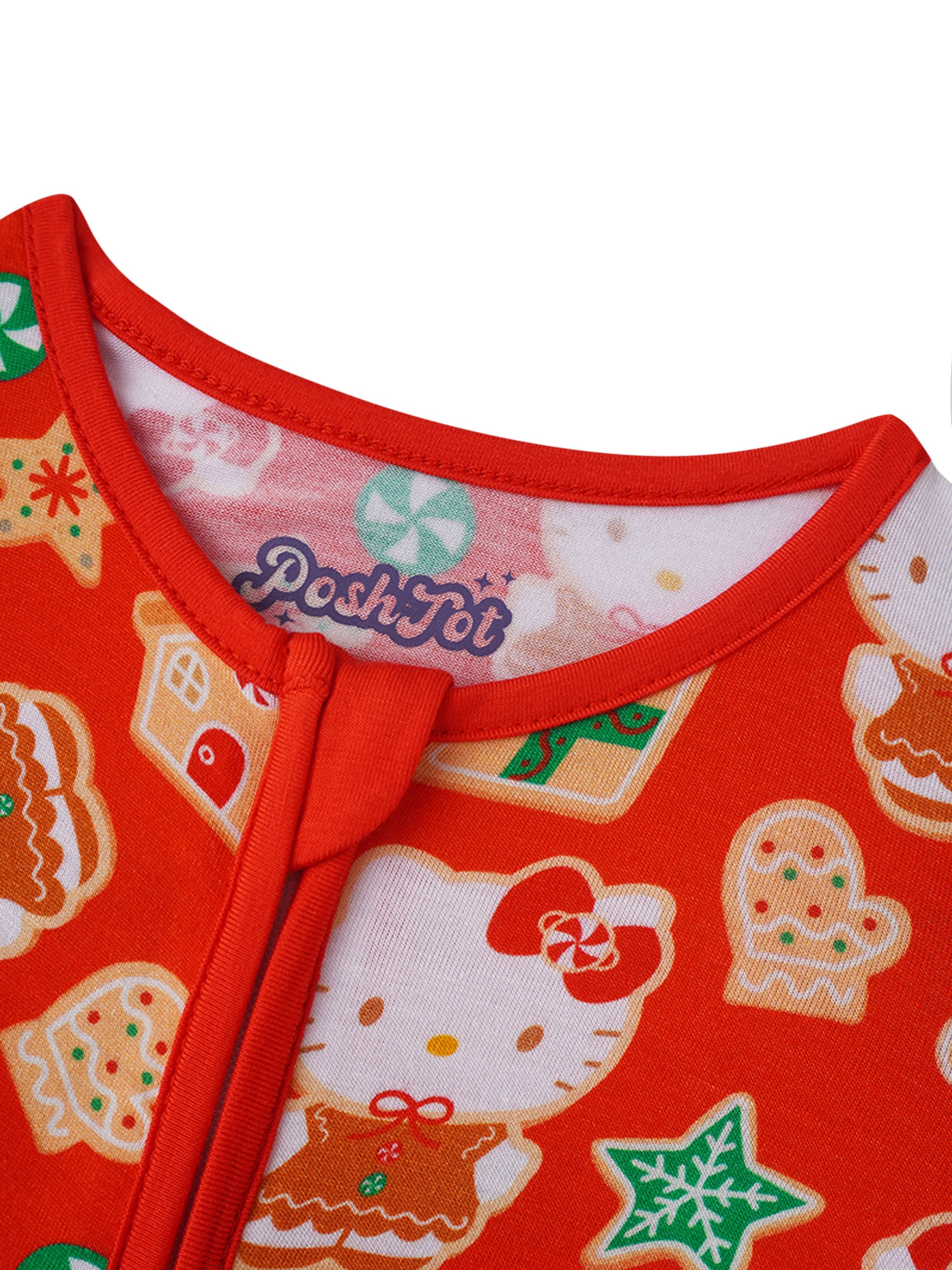 PoshTOT Sanrio Hello Kitty Christmas Bamboo Baby Convertible Zippy Romper - Aaria Tees Aaria Tees
