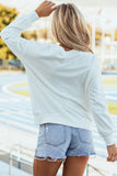 Dark Blue Tinsel Game Day Drop Shoulder Graphic Sweatshirt Aaria Tees