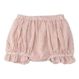 Organic Smocked Top And Bloomer Set - Coral Stripes - Aaria Tees Aaria Tees