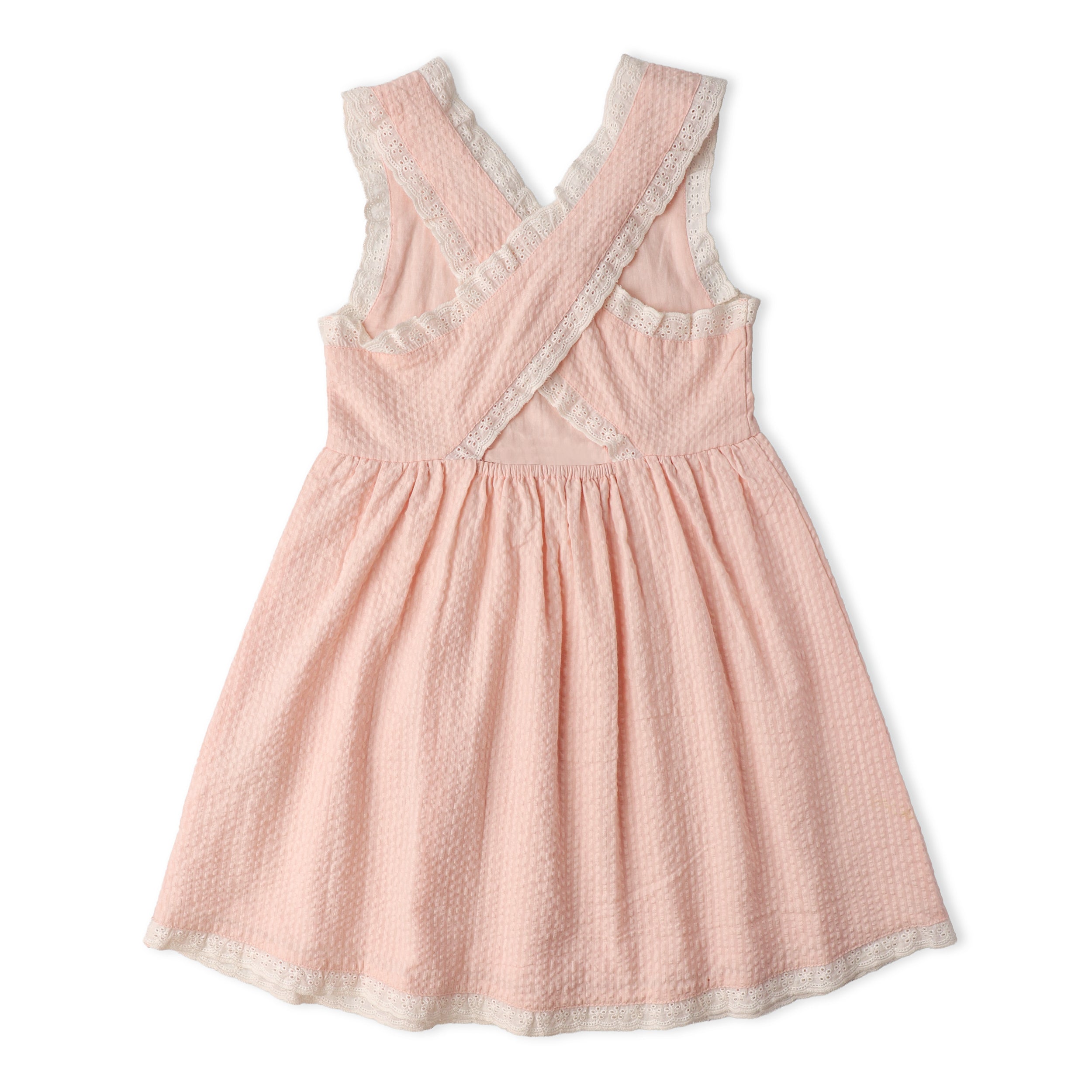 Organic Cross Back Dress - Blush - Aaria Tees Aaria Tees