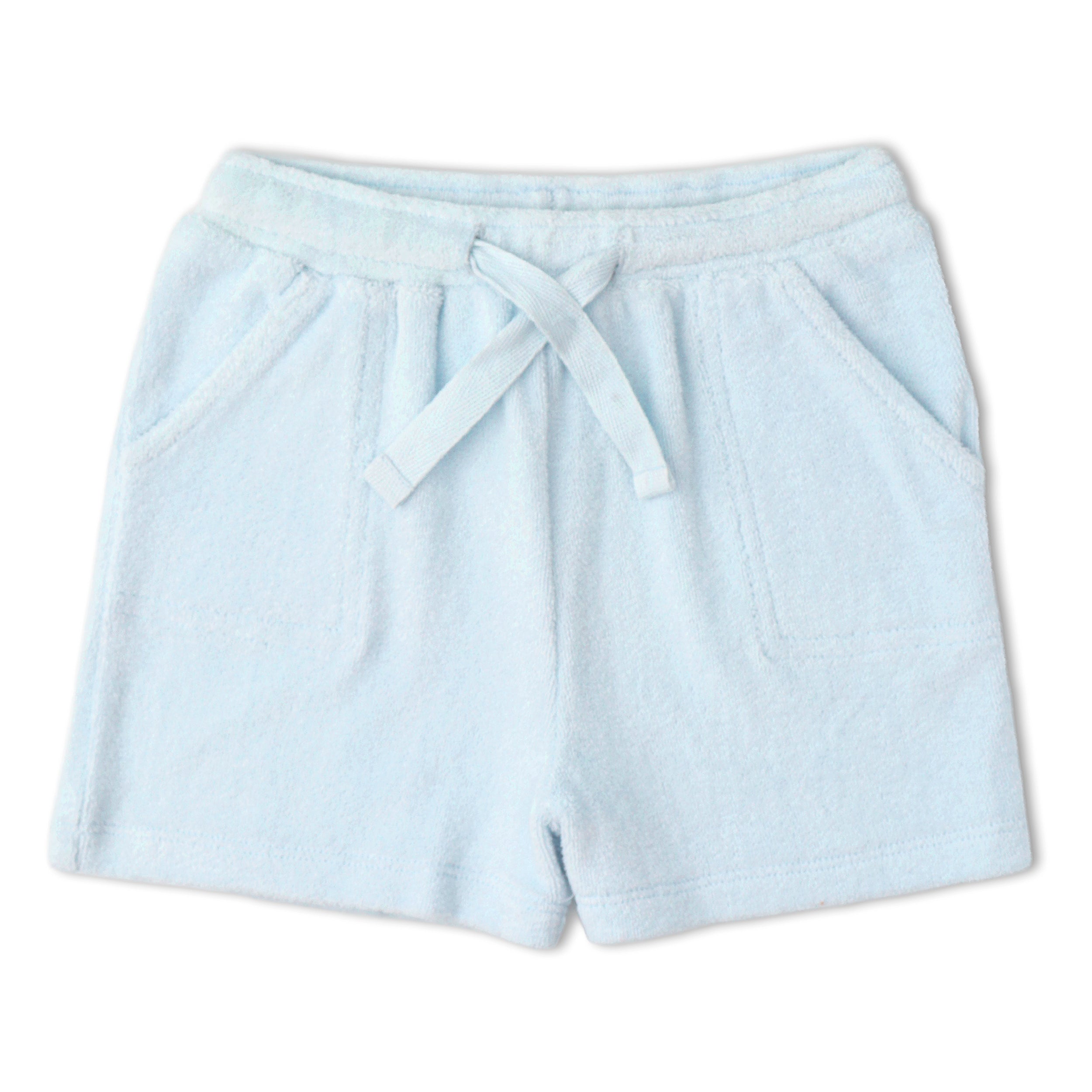 Organic Terry Tee & Shorts Set - Light Blue - Aaria Tees Aaria Tees