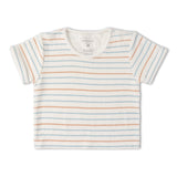 Organic Terry Tee & Shorts Set - Cabana Stripes - Aaria Tees Aaria Tees