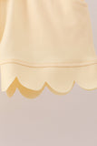 Lemon Scalloped Short Set - Aaria Tees Aaria Tees