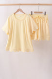 Buttercup scalloped women shorts set - Aaria Tees Aaria Tees