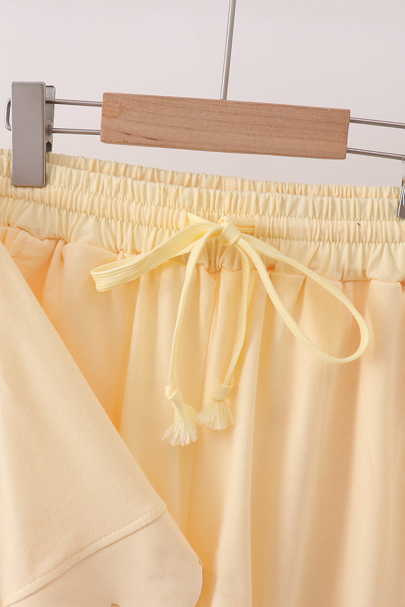 Buttercup scalloped women shorts set - Aaria Tees Aaria Tees