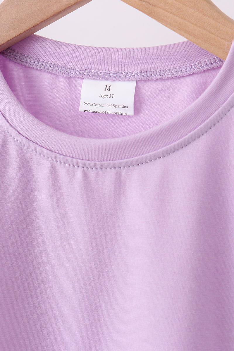 Lavender scalloped mom&me shorts set - Aaria Tees Aaria Tees
