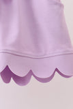 Lavender scalloped mom&me shorts set - Aaria Tees Aaria Tees