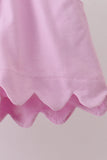 Pink scalloped mom&me shorts set - Aaria Tees Aaria Tees
