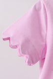 Pink scalloped mom&me shorts set - Aaria Tees Aaria Tees