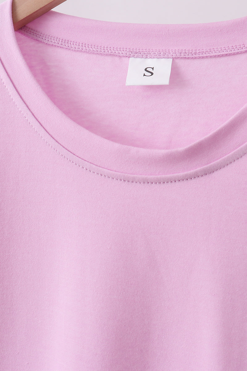 Pink scalloped mom&me shorts set - Aaria Tees Aaria Tees