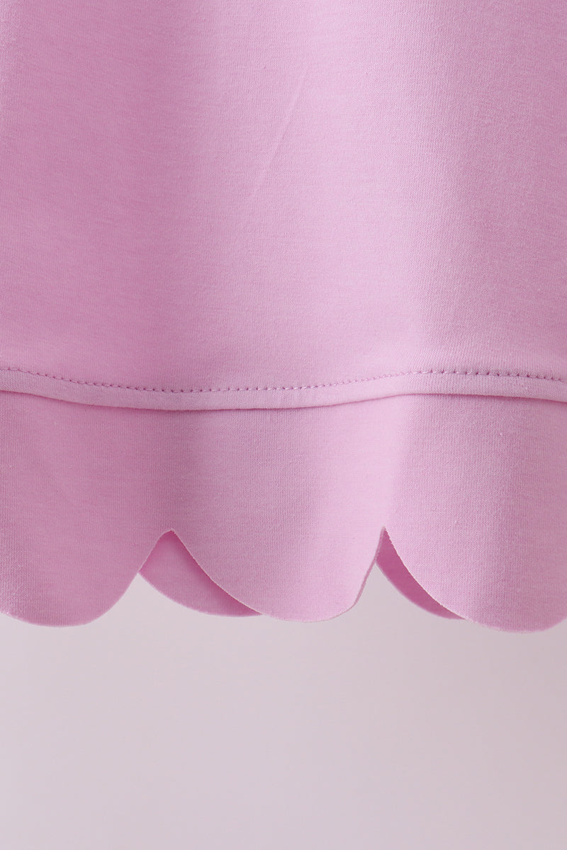 Pink scalloped mom&me shorts set - Aaria Tees Aaria Tees