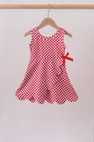 Red checkered bow active dress Aaria Tees