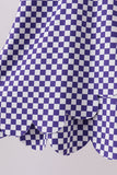 Purple checkered bow active dress Aaria Tees
