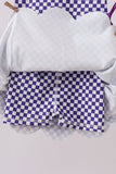 Purple checkered bow active dress Aaria Tees