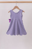 Purple checkered bow active dress Aaria Tees