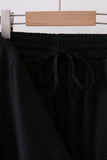 Black scalloped women shorts set - Aaria Tees Aaria Tees