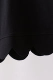 Black scalloped women shorts set - Aaria Tees Aaria Tees