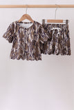 Camouflage scalloped mom&me shorts set - Aaria Tees Aaria Tees