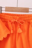 Orange scalloped shorts set - Aaria Tees Aaria Tees