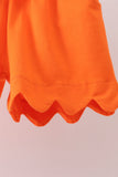 Orange scalloped shorts set - Aaria Tees Aaria Tees