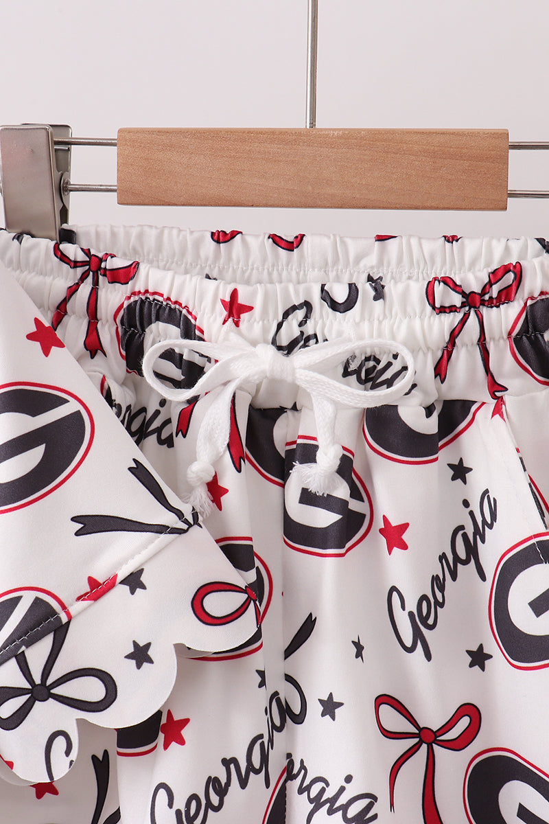 Georgia scalloped shorts set - Aaria Tees Aaria Tees