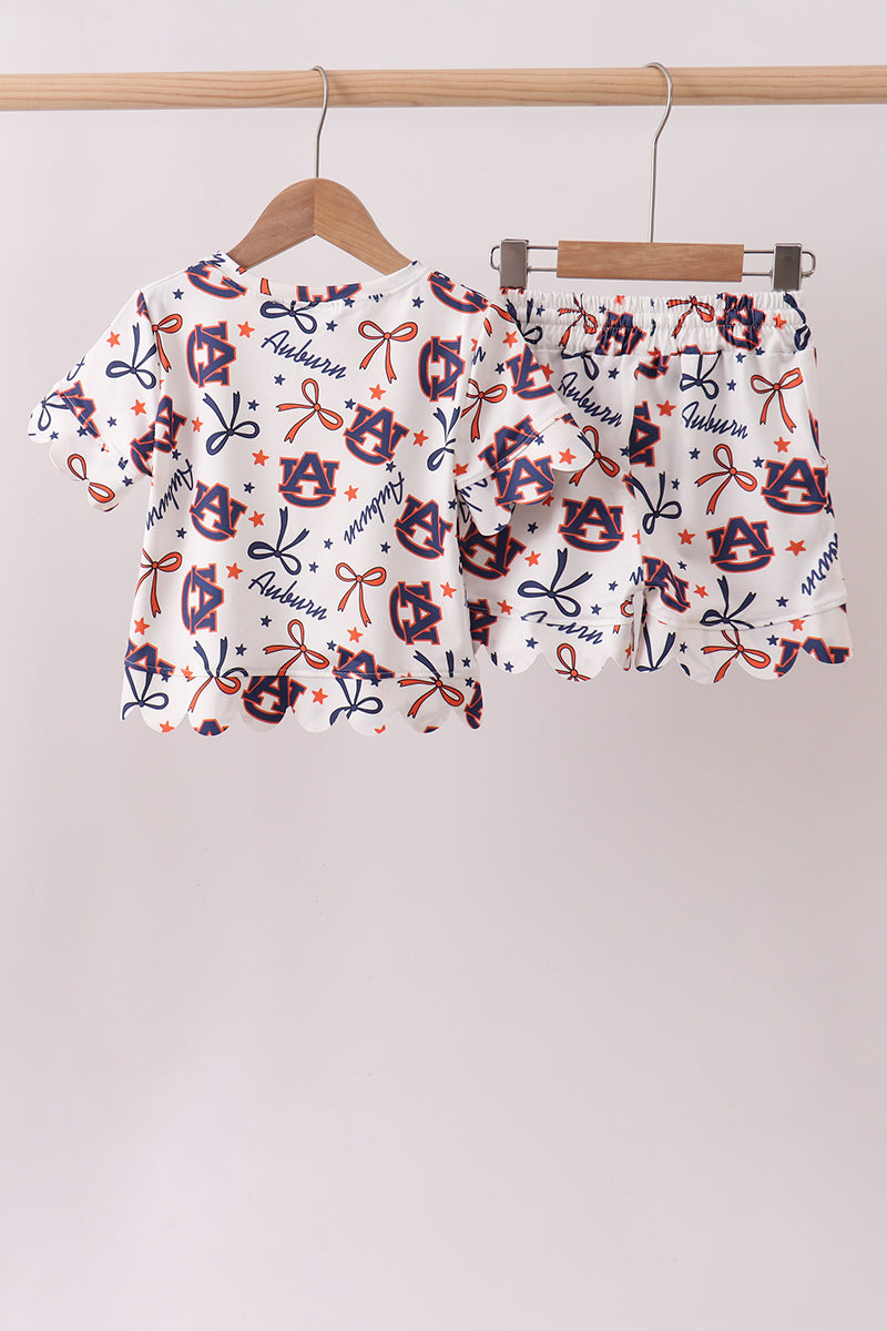 Auburn scalloped shorts set - Aaria Tees Aaria Tees