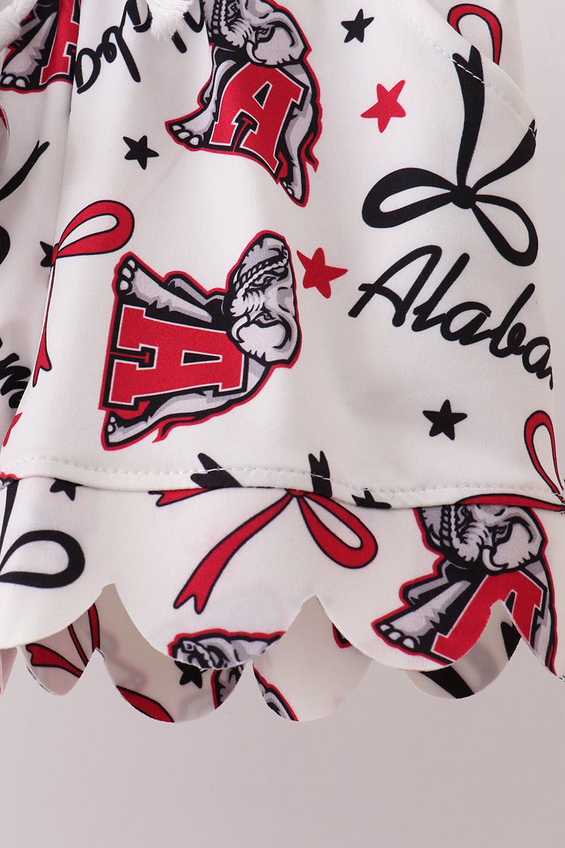 Alabama scalloped shorts set - Aaria Tees Aaria Tees