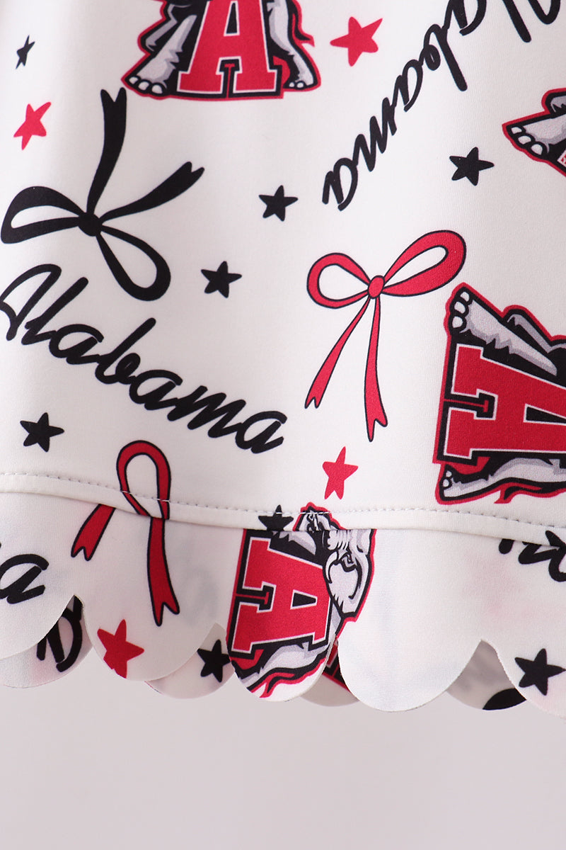 Alabama scalloped shorts set - Aaria Tees Aaria Tees