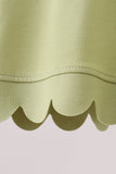 Sage scalloped zipper shorts set Aaria Tees