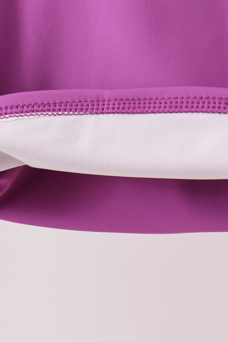 Purple Performance Scalloped Skorts Set - Aaria Tees Aaria Tees