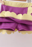 Purple Performance Scalloped Skorts Set - Aaria Tees Aaria Tees