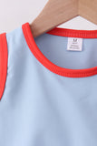 Blue scalloped active skorts set Aaria Tees