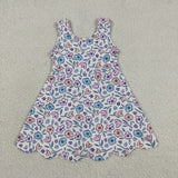 Floral Performance Scalloped Tank Dress Aaria Tees