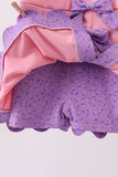 Pink scalloped bow active dress Aaria Tees
