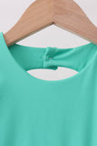 Green scalloped bow active dress Aaria Tees