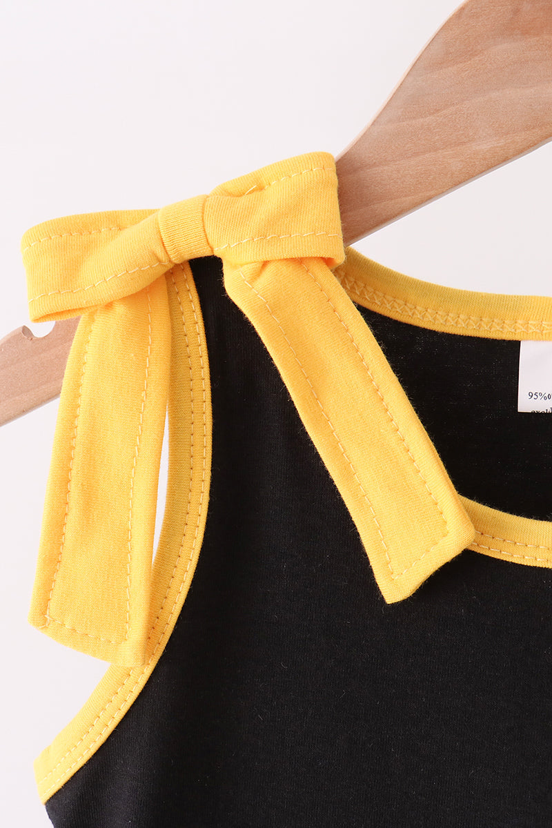 Black bow active shorts set - Aaria Tees Aaria Tees