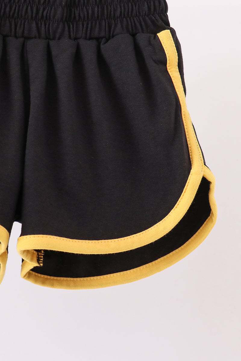 Black bow active shorts set - Aaria Tees Aaria Tees