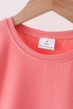 Coral scalloped active pants set - Aaria Tees Aaria Tees