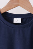 Navy sclloped active pants set - Aaria Tees Aaria Tees
