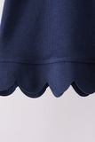 Navy sclloped active pants set - Aaria Tees Aaria Tees