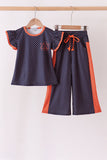 Navy Auburn dot pants set - Aaria Tees Aaria Tees
