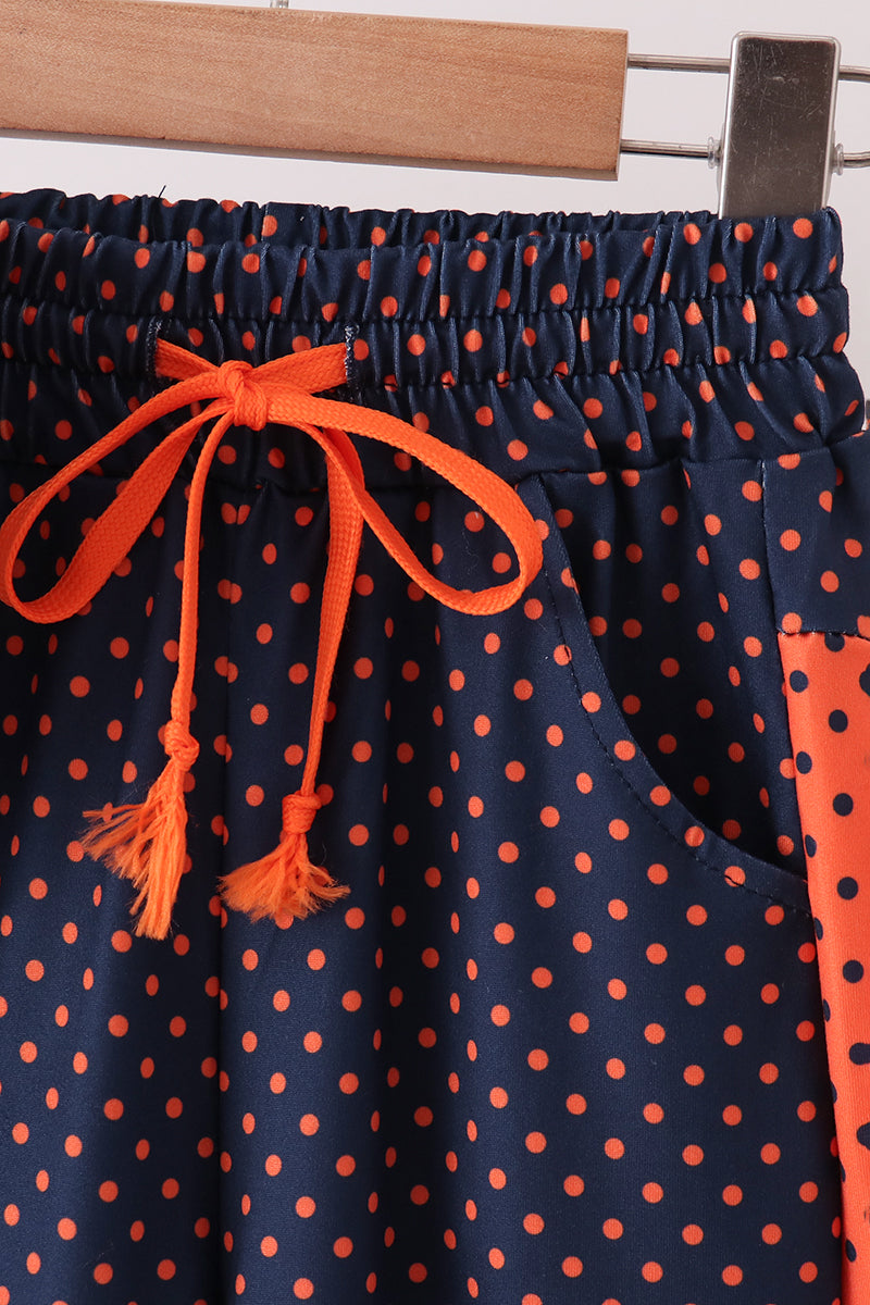 Navy Auburn dot pants set - Aaria Tees Aaria Tees