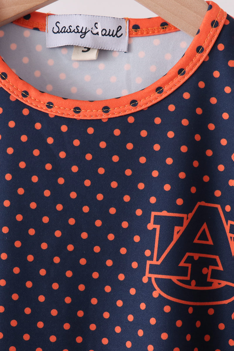 Navy Auburn dot pants set - Aaria Tees Aaria Tees