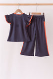 Navy Auburn dot pants set - Aaria Tees Aaria Tees