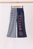 Navy Auburn checkered pants - Aaria Tees Aaria Tees