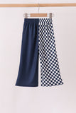 Navy Auburn checkered pants - Aaria Tees Aaria Tees