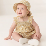 Organic Bucket Sun Hat - Yellow Blossom - Aaria Tees Aaria Tees