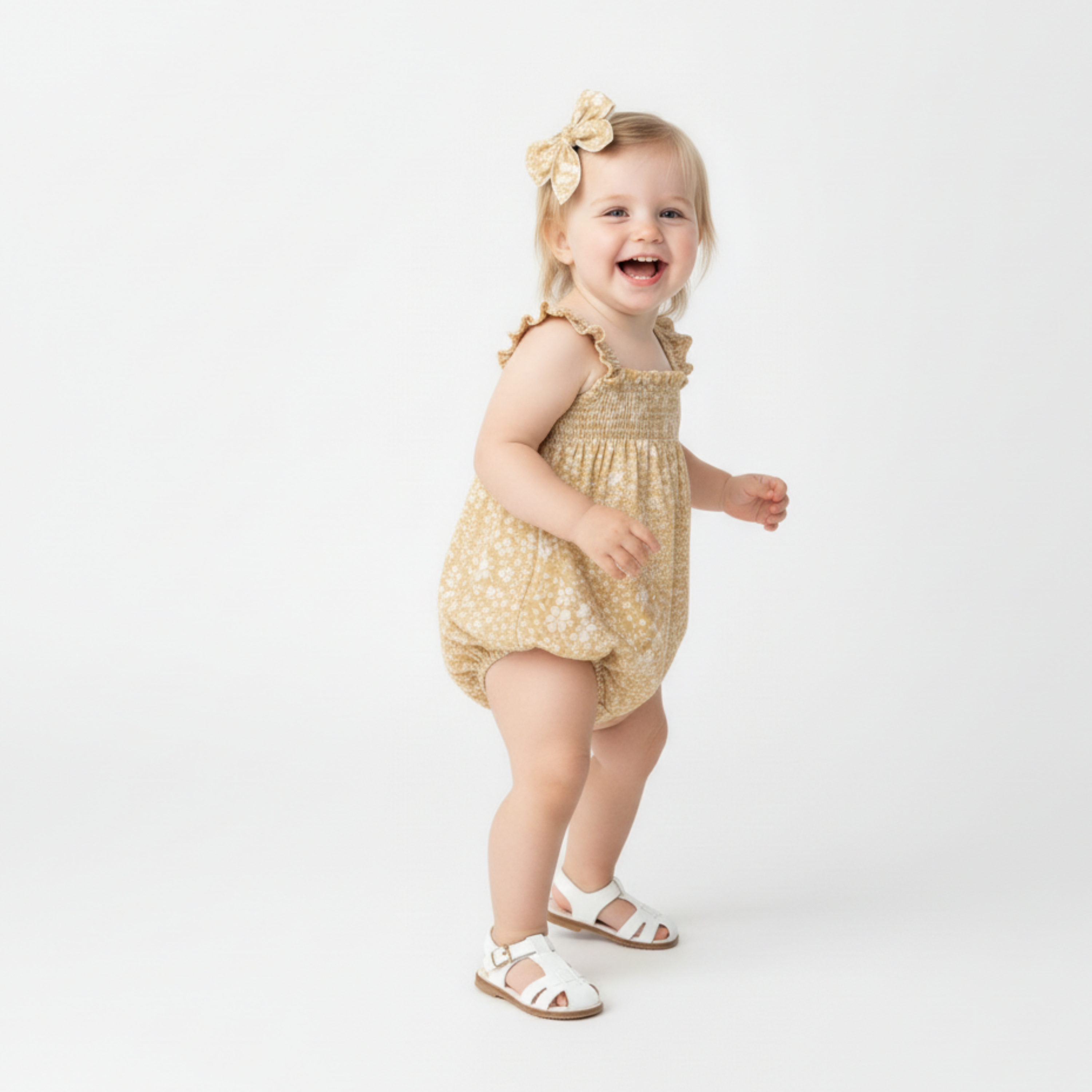 Organic Hair Bow Clip - Yellow Blossom - Aaria Tees Aaria Tees
