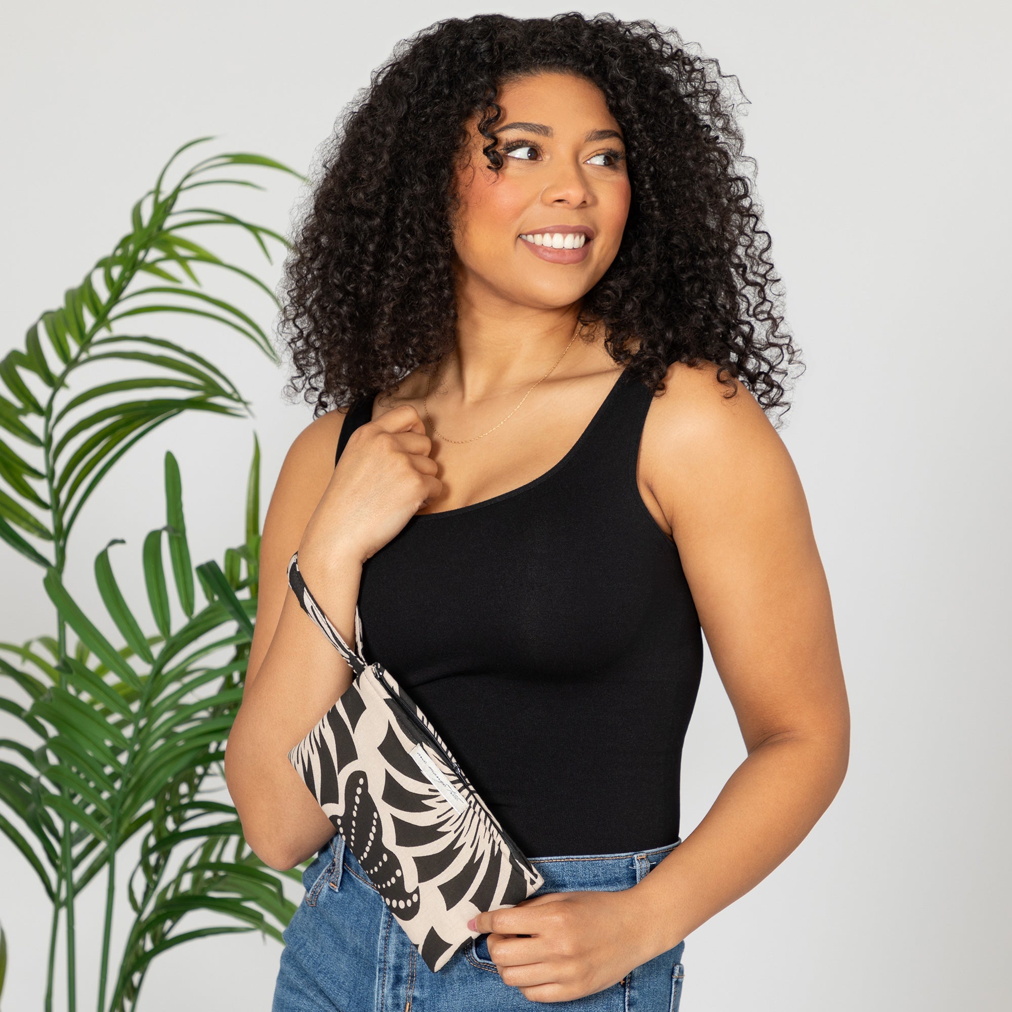 Ugandan Organic Waxcloth Wristlet - Aaria Tees Aaria Tees